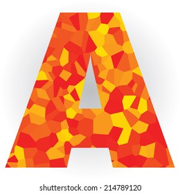 polygon letter A vector illustration design