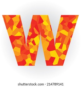 polygon letter W vector illustration design