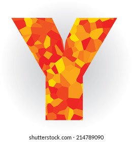 polygon letter Y vector illustration design