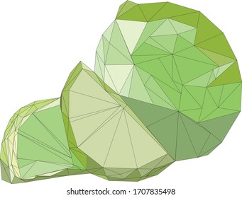 polygon lime poly natural fresh
