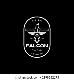 polygon line falcon logo badge
