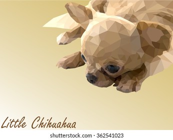 Polygon little puppy vector