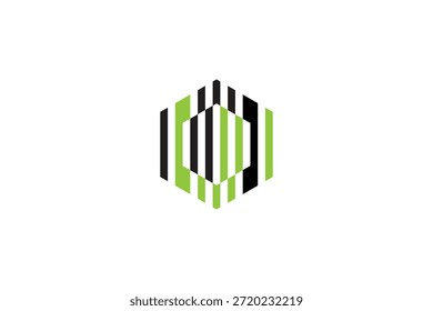 Logotipo de polígono Logotipo de empresa de Vector abstracto.