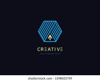 Polygon logo business template vector icon