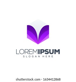 polygon logo design vector illustration