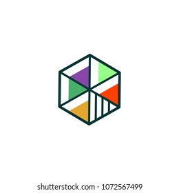 polygon logo template for education
