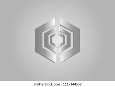 Polygon logo in vector