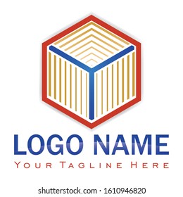 Polygon Logo, Y Initial Logo Vector Design