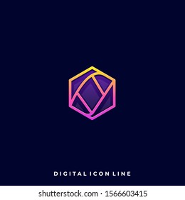 Polygon Luxury Illustration Vector Design Template. Suitable for Creative Industry, Multimedia, entertainment, Educations, Shop, and any related business