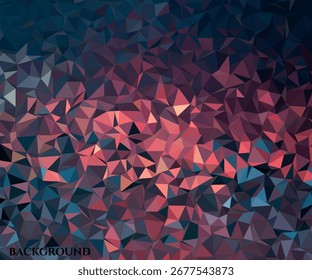 Fundo geométrico abstrato da malha do polígono em cores de gradiente e design de triângulo

