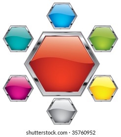 Polygon metal button