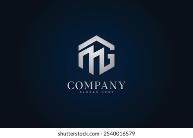 Polygon MG Letter logo vector design  template.