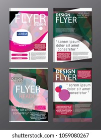 Polygon Modern Brochure Layout design template.Flyer Leaflet cover Presentation 