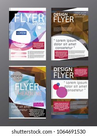 Polygon Modern Brochure Layout design template.Flyer Leaflet cover Presentation 