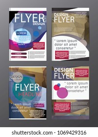 Polygon Modern Brochure Layout design template.Flyer Leaflet cover Presentation 