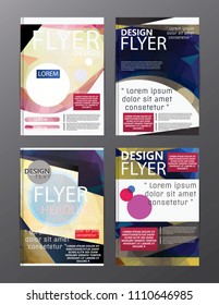 Polygon Modern Brochure Layout design template.Flyer Leaflet cover Presentation 