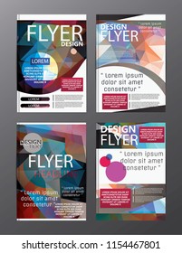 Polygon Modern Brochure Layout design template.Flyer Leaflet cover Presentation 