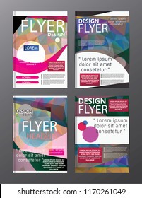 Polygon Modern Brochure Layout design template.Flyer Leaflet cover Presentation 
