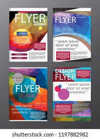 Polygon Modern Brochure Layout design template.Flyer Leaflet cover Presentation 