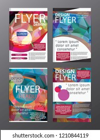 Polygon Modern Brochure Layout design template.Flyer Leaflet cover Presentation 