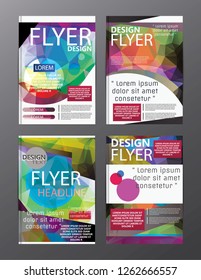 Polygon Modern Brochure Layout design template.Flyer Leaflet cover Presentation 