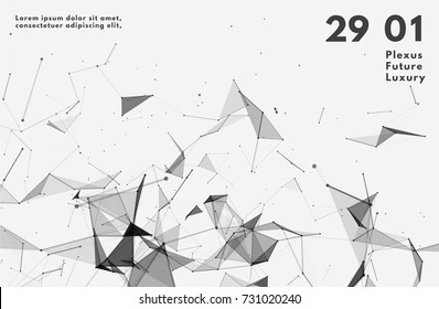 Polygon modern hipster pattern. Futuristic backgrounds.Illustration, concept image templates for placards, banners, flyers, presentations and reports. White plexus.
