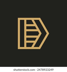 Diseño de Plantilla de logotipo de alfabeto monolino polígono
