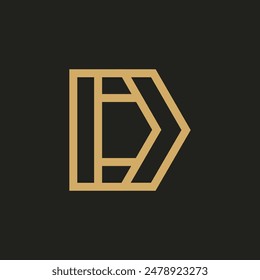 Diseño de Plantilla de logotipo de alfabeto monolino polígono