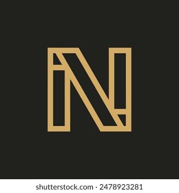 Polygon Monoline Alphabet Logo Vorlage Design