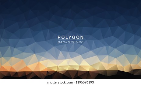 Polygon Morning Light. Polygonal Gradient for Background. Vector Illus EPS10