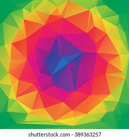 Polygon: Multicolor colorful gradient geometric gem pattern. Triangles background. Polygonal raster abstract for your design. Cool background image for website design.