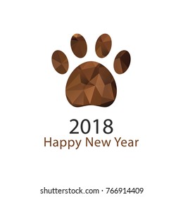 Polygon a new year dog