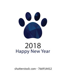 Polygon a new year dog