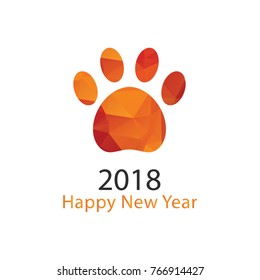 Polygon a new year dog