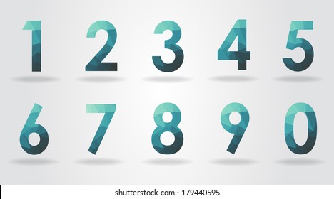 polygon number set vector