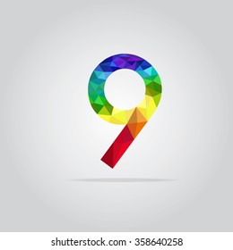 polygon number set vector