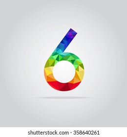 polygon number set vector