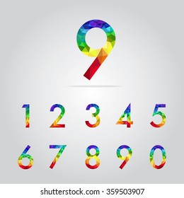 polygon number set vector