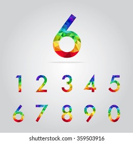 polygon number set vector