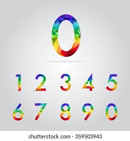polygon number set vector