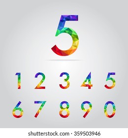 polygon number set vector