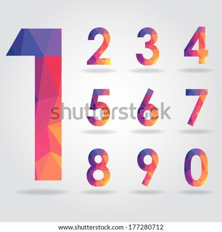 polygon number set vector