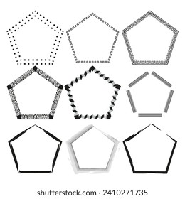 polygon octagon line. Vector illustration. EPS 10.