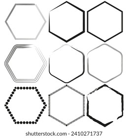 línea octagón polígono. Ilustración vectorial. EPS 10.