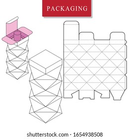 Polygon packaging design for product.