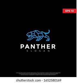 polygon panther logo. modern icon, template design