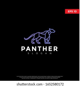 polygon panther logo. modern icon, template design