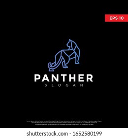polygon panther logo. modern icon, template design