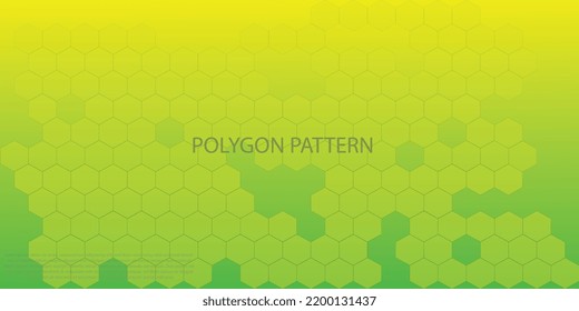 polygon patterns background. Technology and science wallpaper template. Green with gradient color medical banner template with space for text. Business vector illustration.