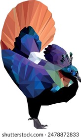 Polygon Peacock: Elegancia en el arte geométrico